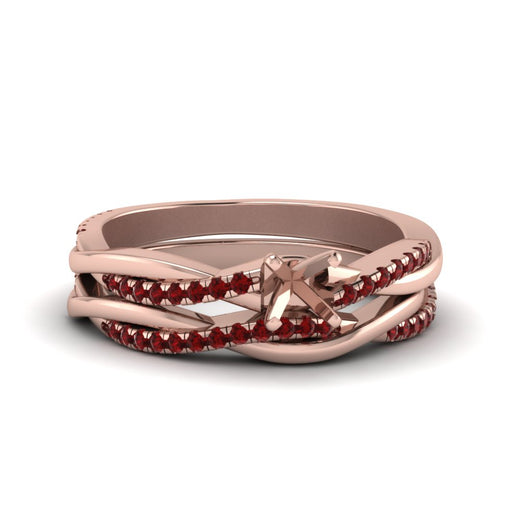 semi-mount-Infinity-twist-diamond-matching-bridal-set-with-ruby-in-14K-rose-gold-FD8253SMGRUDR-NL-RG
