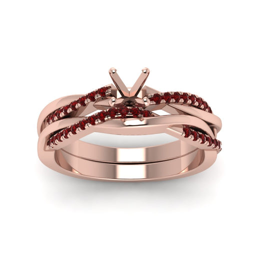 semi-mount-Infinity-twist-diamond-matching-bridal-set-with-ruby-in-14K-rose-gold-FD8253SMGRUDR-NL-RG