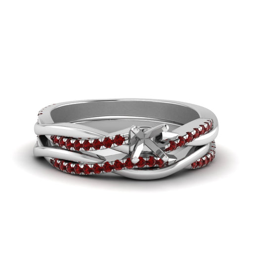 semi-mount-Infinity-twist-diamond-matching-bridal-set-with-ruby-in-14K-white-gold-FD8253SMGRUDR-NL-WG