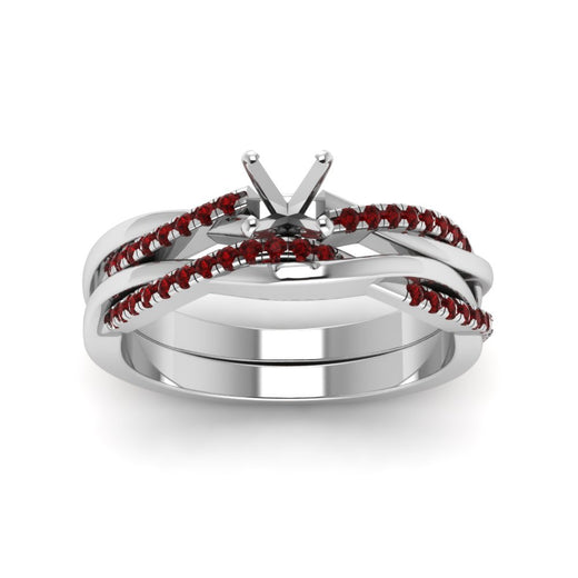 semi-mount-Infinity-twist-diamond-matching-bridal-set-with-ruby-in-14K-white-gold-FD8253SMGRUDR-NL-WG