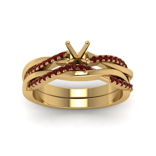 semi-mount-Infinity-twist-diamond-matching-bridal-set-with-ruby-in-14K-yellow-gold-FD8253SMGRUDR-NL-YG