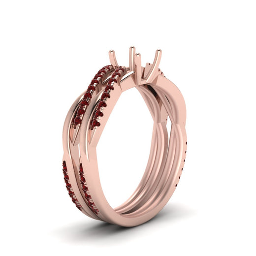 semi-mount-Infinity-twist-diamond-matching-bridal-set-with-ruby-in-14K-rose-gold-FD8253SMGRUDR-NL-RG