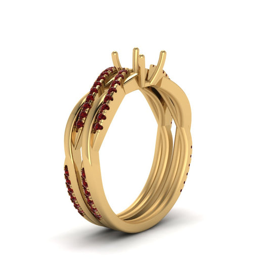 semi-mount-Infinity-twist-diamond-matching-bridal-set-with-ruby-in-14K-yellow-gold-FD8253SMGRUDR-NL-YG