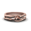 Load image into Gallery viewer, semi-mount-Infinity-twist-matching-bridal-set-with-black-diamond-in-14K-rose-gold-FD8253SMGBLACK-NL-RG