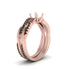 Load image into Gallery viewer, semi-mount-Infinity-twist-matching-bridal-set-with-black-diamond-in-14K-rose-gold-FD8253SMGBLACK-NL-RG