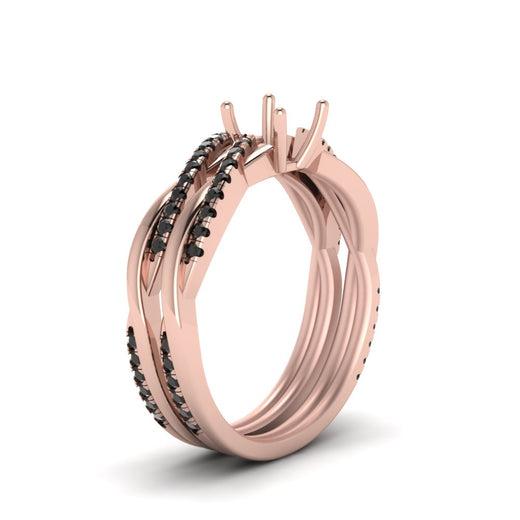 semi-mount-Infinity-twist-matching-bridal-set-with-black-diamond-in-14K-rose-gold-FD8253SMGBLACK-NL-RG