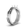 Load image into Gallery viewer, semi-mount-Infinity-twist-matching-bridal-set-with-black-diamond-in-14K-white-gold-FD8253SMGBLACK-NL-WG