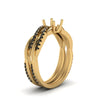 Load image into Gallery viewer, semi-mount-Infinity-twist-matching-bridal-set-with-black-diamond-in-14K-yellow-gold-FD8253SMGBLACK-NL-YG