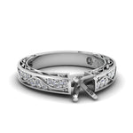 Load image into Gallery viewer, semi-mount-antique-filigree-diamond-ring-in-950-platinum-FDENS3543SMR-NL-WG
