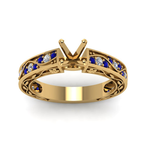 semi-mount-antique-filigree-diamond-ring-with-blue-sapphire-in-14K-yellow-gold-FDENS3543SMRGSABLANGLE5-NL-YG