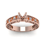 Load image into Gallery viewer, semi-mount-antique-filigree-diamond-ring-with-orange-sapphire-in-14K-rose-gold-FDENS3543SMRGSAORANGLE5-NL-RG
