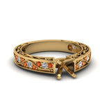 Load image into Gallery viewer, semi-mount-antique-filigree-diamond-ring-with-orange-sapphire-in-14K-yellow-gold-FDENS3543SMRGSAOR-NL-YG
