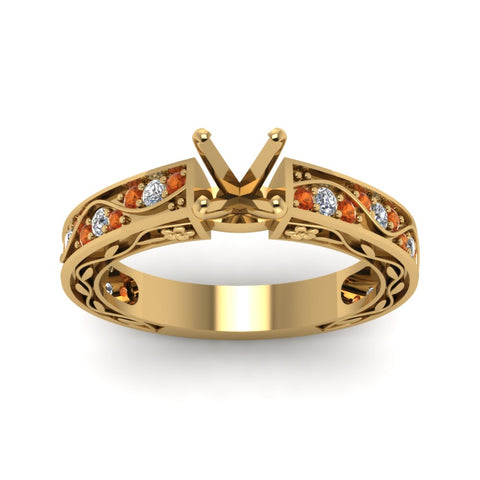 semi-mount-antique-filigree-diamond-ring-with-orange-sapphire-in-14K-yellow-gold-FDENS3543SMRGSAORANGLE5-NL-YG