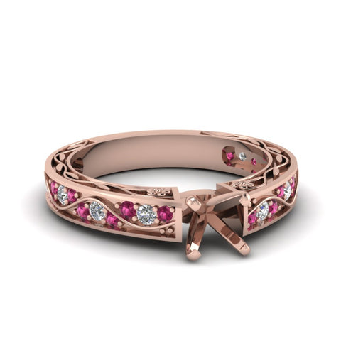 semi-mount-antique-filigree-diamond-ring-with-pink-sapphire-in-14K-rose-gold-FDENS3543SMRGSADRPI-NL-RG