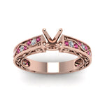 Load image into Gallery viewer, semi-mount-antique-filigree-diamond-ring-with-pink-sapphire-in-14K-rose-gold-FDENS3543SMRGSADRPIANGLE5-NL-RG
