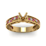 Load image into Gallery viewer, semi-mount-antique-filigree-diamond-ring-with-pink-sapphire-in-14K-yellow-gold-FDENS3543SMRGSADRPIANGLE5-NL-YG

