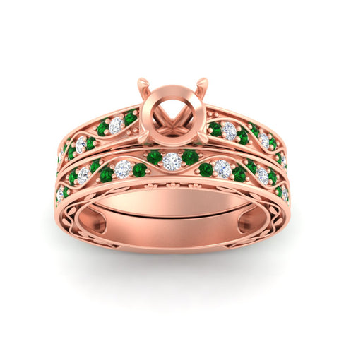 semi-mount-antique-filigree-emerald-bridal-ring-set-in-rose-gold-fdens3543smgemgrangle5-nl-rg.jpg