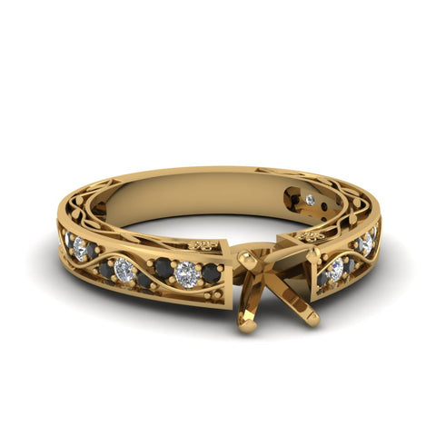semi-mount-antique-filigree-ring-with-black-diamond-in-14K-yellow-gold-FDENS3543SMRGBLACK-NL-YG