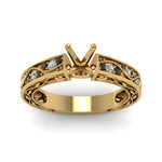 Load image into Gallery viewer, semi-mount-antique-filigree-ring-with-black-diamond-in-14K-yellow-gold-FDENS3543SMRGBLACKANGLE5-NL-YG
