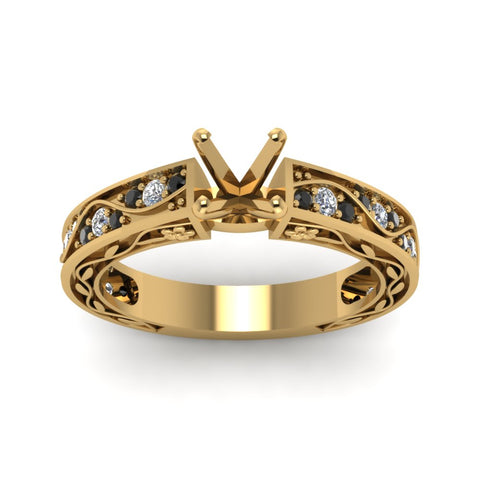 semi-mount-antique-filigree-ring-with-black-diamond-in-14K-yellow-gold-FDENS3543SMRGBLACKANGLE5-NL-YG