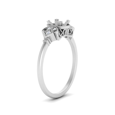 Semi Mount Art Deco Vintage Diamond Ring
