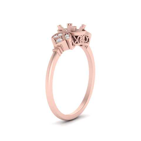 Semi Mount Art Deco Vintage Diamond Ring