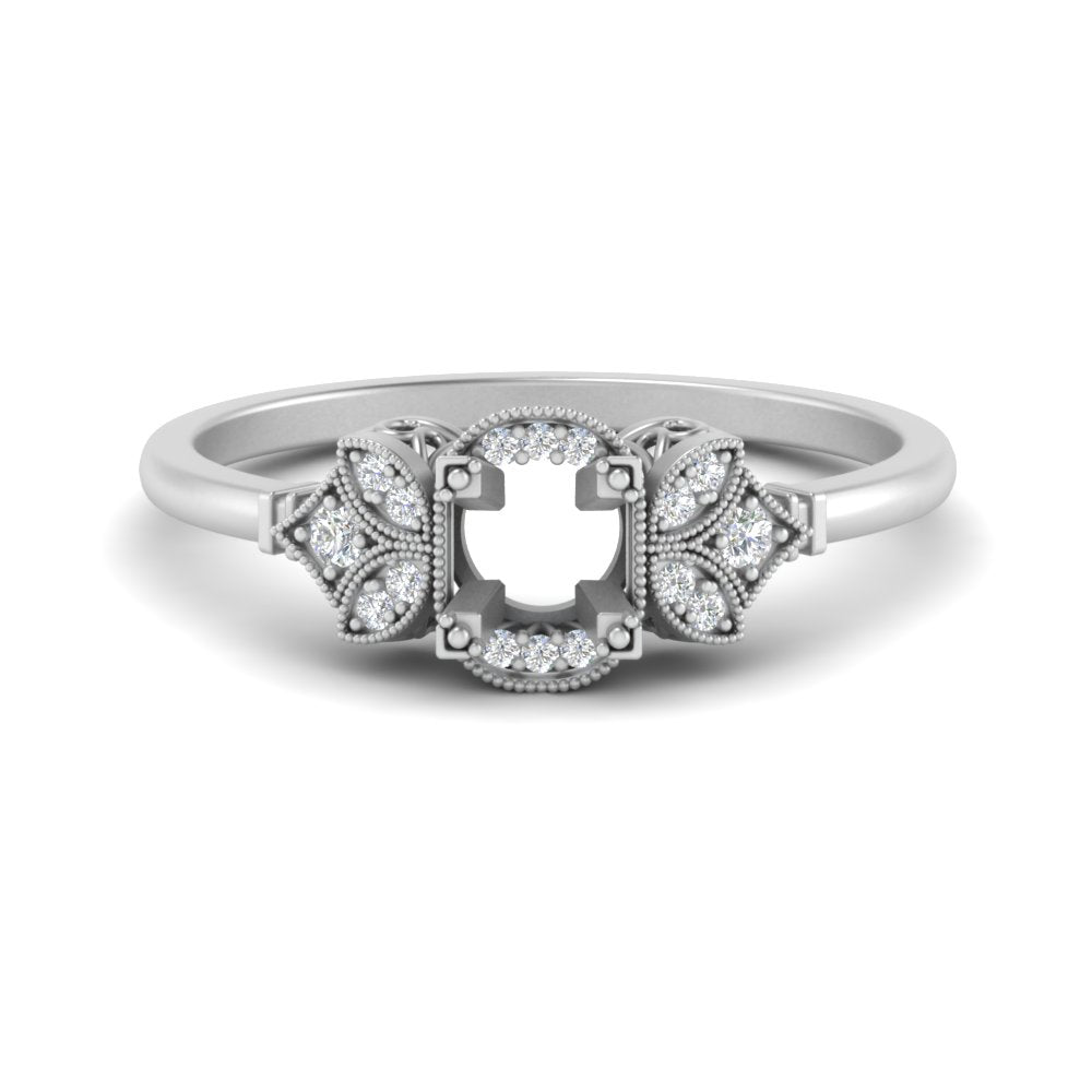 Semi Mount Art Deco Vintage Diamond Ring