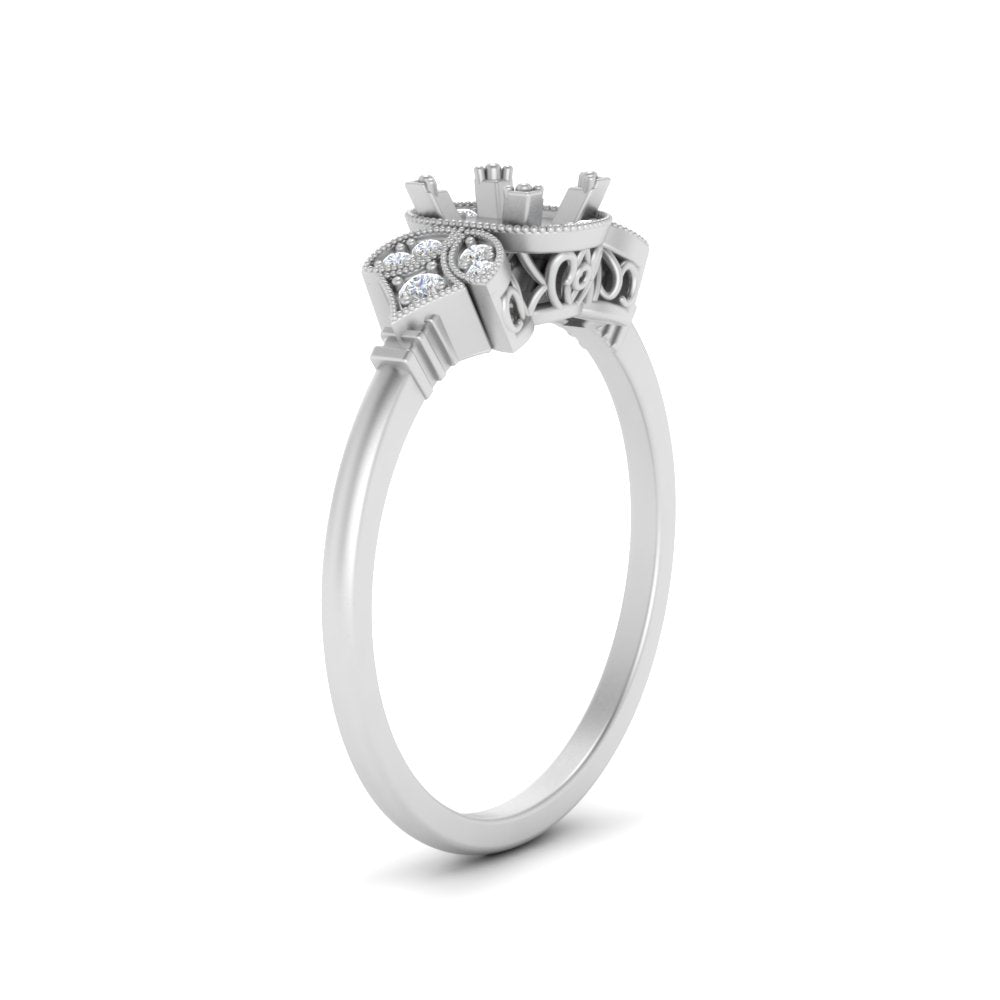 Semi Mount Art Deco Vintage Diamond Ring