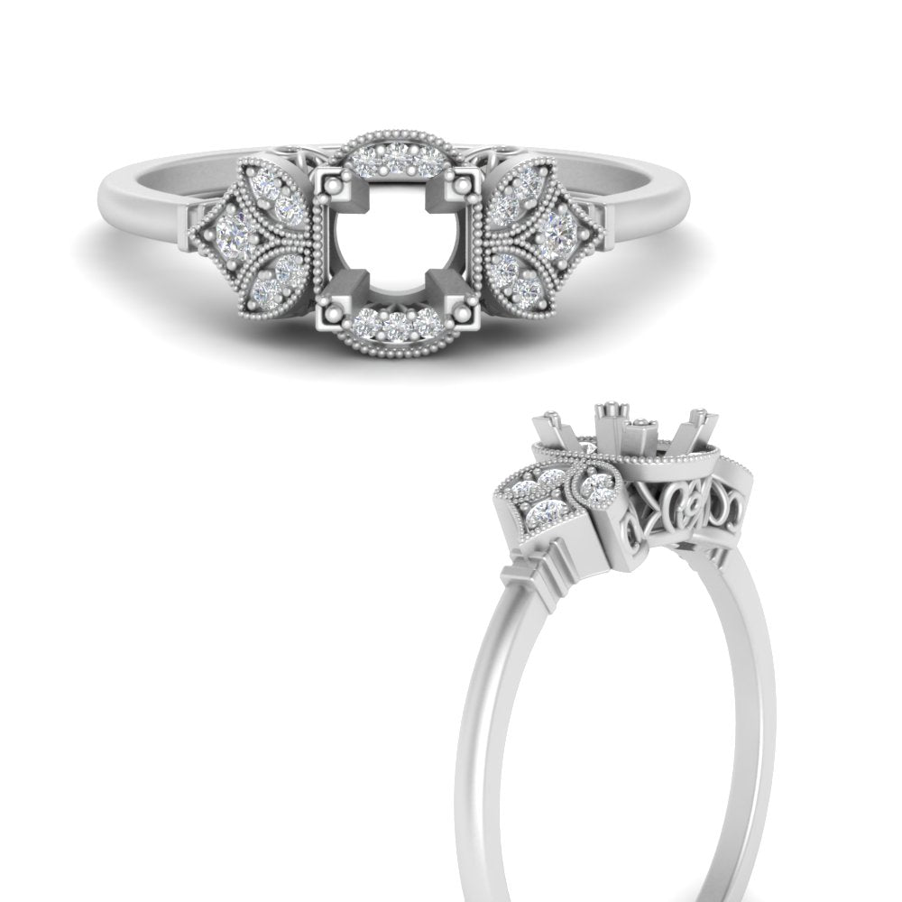 Semi Mount Art Deco Vintage Diamond Ring