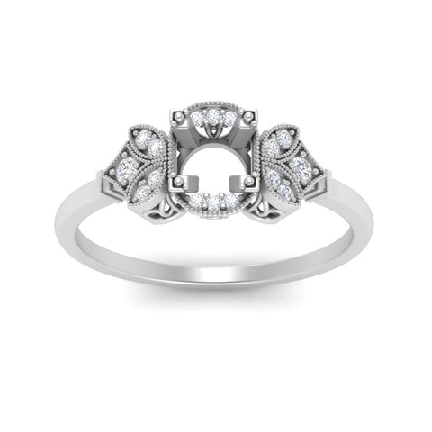 Semi Mount Art Deco Vintage Diamond Ring
