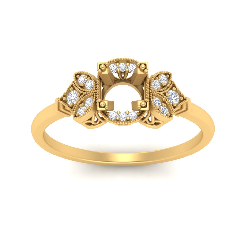 Semi Mount Art Deco Vintage Diamond Ring