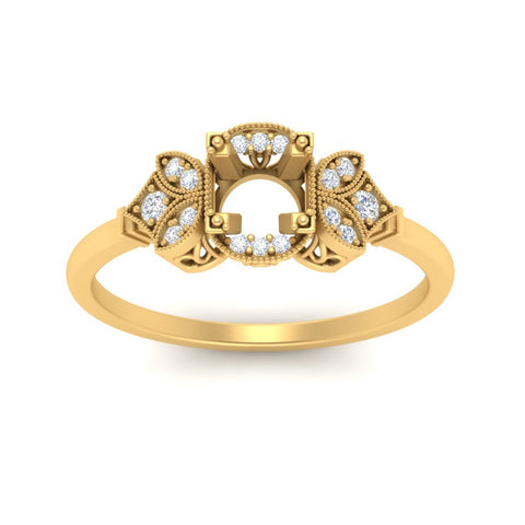 Semi Mount Art Deco Vintage Diamond Ring