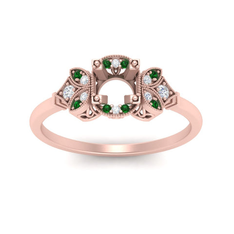 Semi Mount Art Deco Vintage Diamond Ring