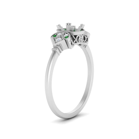 Semi Mount Art Deco Vintage Diamond Ring