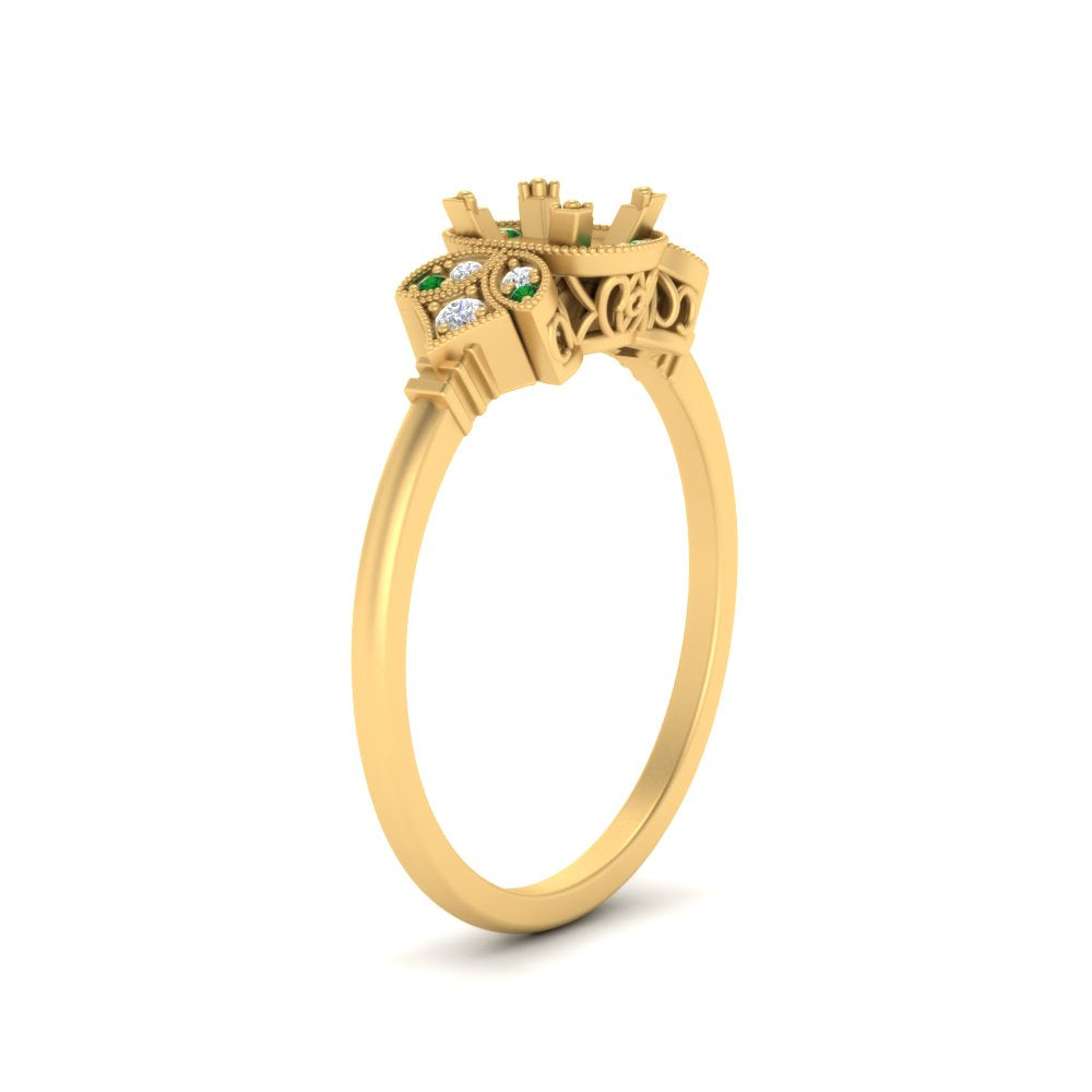 Semi Mount Art Deco Vintage Diamond Ring