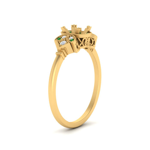 Semi Mount Art Deco Vintage Diamond Ring