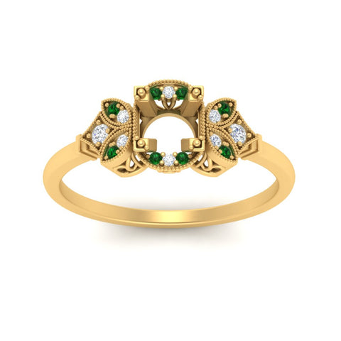 Semi Mount Art Deco Vintage Diamond Ring