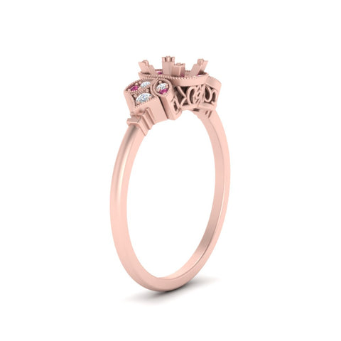 Semi Mount Art Deco Vintage Diamond Ring