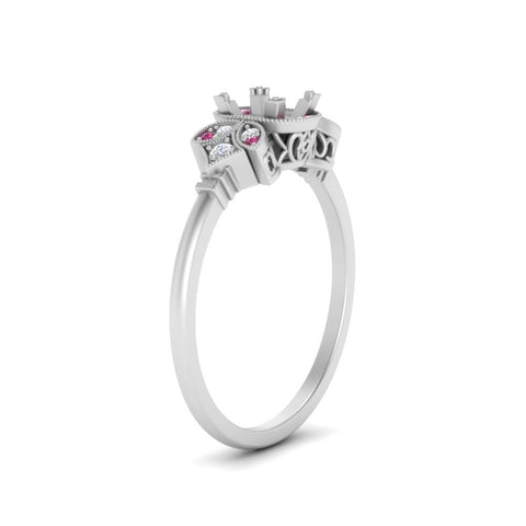 Semi Mount Art Deco Vintage Diamond Ring