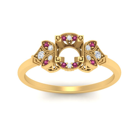 Semi Mount Art Deco Vintage Diamond Ring