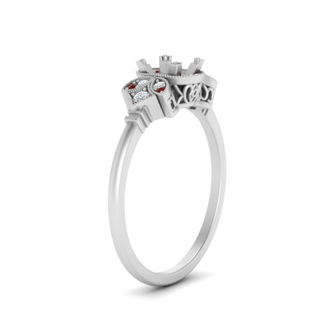 Semi Mount Art Deco Vintage Diamond Ring