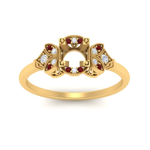 Semi Mount Art Deco Vintage Diamond Ring