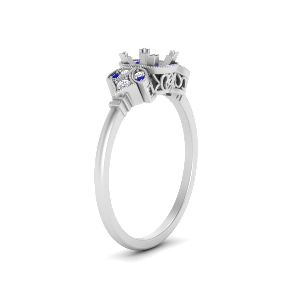 Semi Mount Art Deco Vintage Diamond Ring