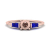 Load image into Gallery viewer, semi-mount-bar-baguette-3-stone-sapphire-engagement-ring-in-rose-gold-FDENS100SMRGSABL-NL-RG
