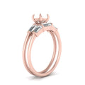 Thumbnail 3 - semi-mount-bar-set-diamond-ring-with-matching-3-baguette-wedding-band-in-rose-gold-FDENS100SMANGLE2-NL-RG