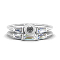 Thumbnail 13 - semi-mount-bar-set-diamond-ring-with-matching-3-baguette-wedding-band-in-white-gold-FDENS100SM-NL-WG
