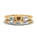 Thumbnail 25 - semi-mount-bar-set-diamond-ring-with-matching-3-baguette-wedding-band-in-yellow-gold-FDENS100SM-NL-YG