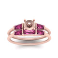 Thumbnail 8 - semi-mount-bar-set-pink-sapphire-ring-with-matching-3-baguette-wedding-band-in-rose-gold-FDENS100SMGSADRPIANGLE5-NL-RG