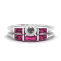 Thumbnail 19 - semi-mount-bar-set-pink-sapphire-ring-with-matching-3-baguette-wedding-band-in-white-gold-FDENS100SMGSADRPI-NL-WG