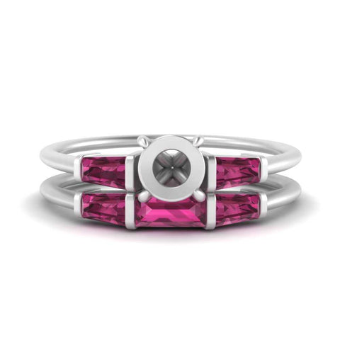 semi-mount-bar-set-pink-sapphire-ring-with-matching-3-baguette-wedding-band-in-white-gold-FDENS100SMGSADRPI-NL-WG